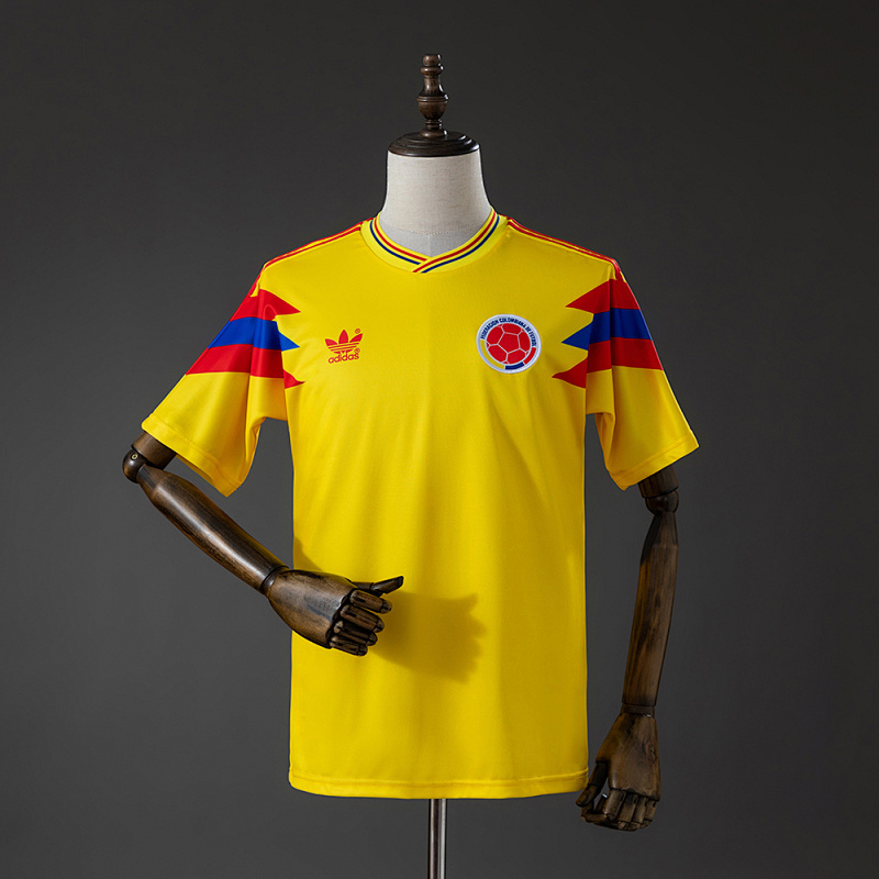 Camiseta retro original de Colombia de 1990, tallas S-XXL